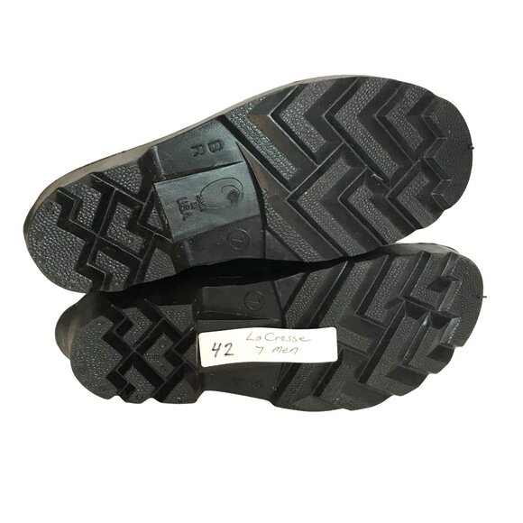 LaCrosse Mens Tall Black Rubber Boots Insulated Size 7 USA main image 4